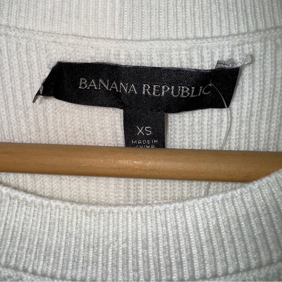 Banana Republic Sleeveless Ribbed Knit Tunic Sweater Ivory Cream XS - Picture 2 of 11